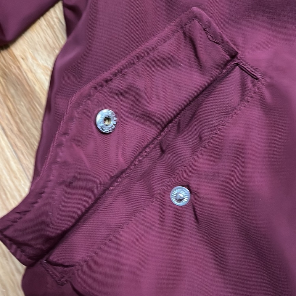 Divided H &M maroon jacket light puff zipper 2 pockets - Picture 4 of 10